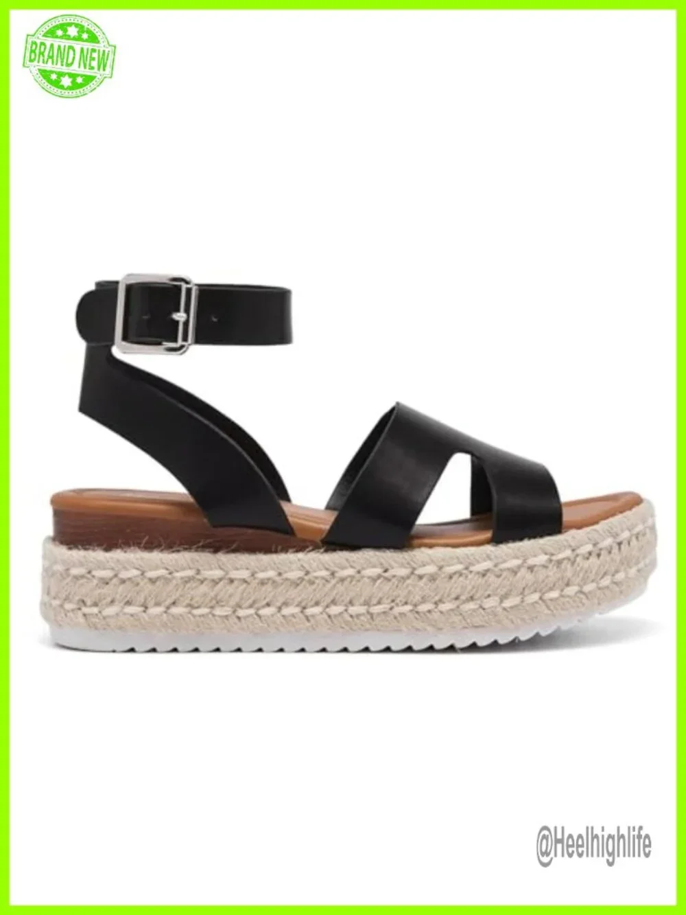 Women's Platform Wedge Sandals with Adjustable Buckle Straps and Cushioned